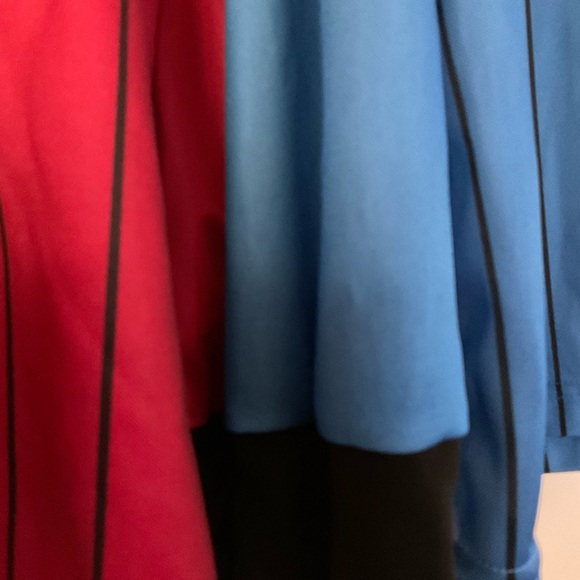 Official Sports 2 Mens Sz XL Soccer Referee Blue Red Stripe Long Sleeve Jerseys - Picture 10 of 12